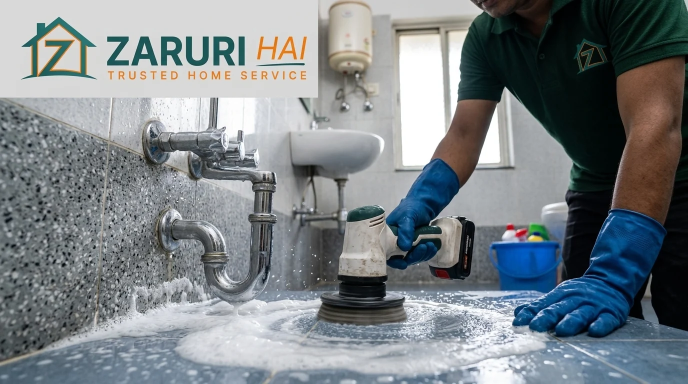 Full home deep cleaning 5 Cleaner descaling bathroom tiles and fittings in Kolkata