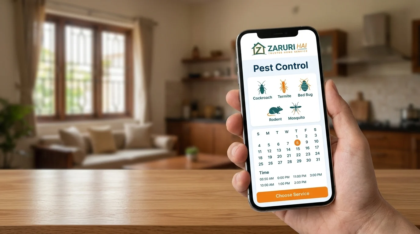 Pest control 4 Booking pest control on the Zaruri Hai app in Kolkata