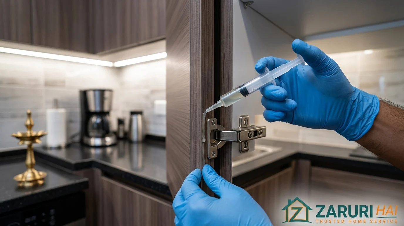 Pest control 5 Pest control gel baiting in a Kolkata kitchen