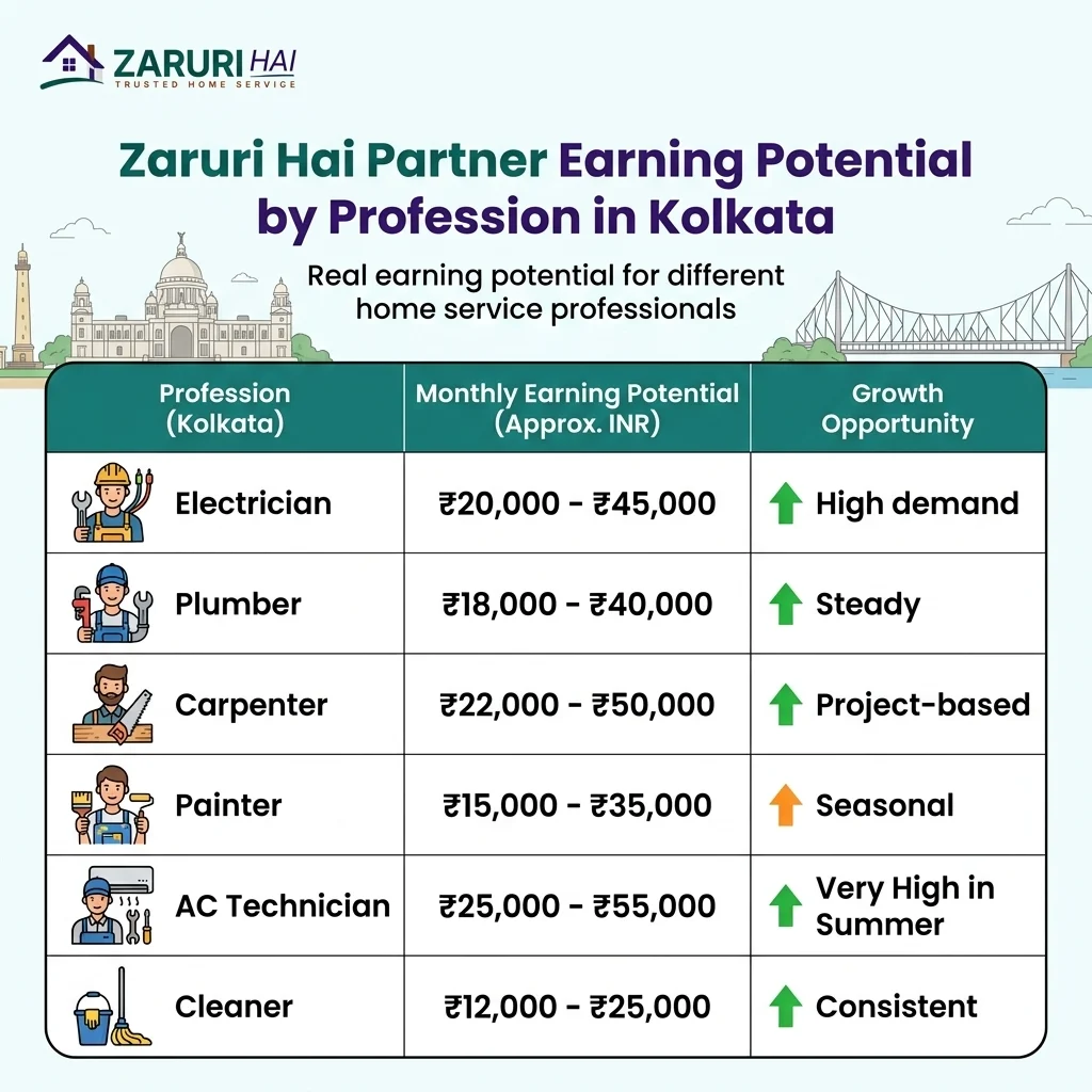 partner earnings table zaruri hai kolkata