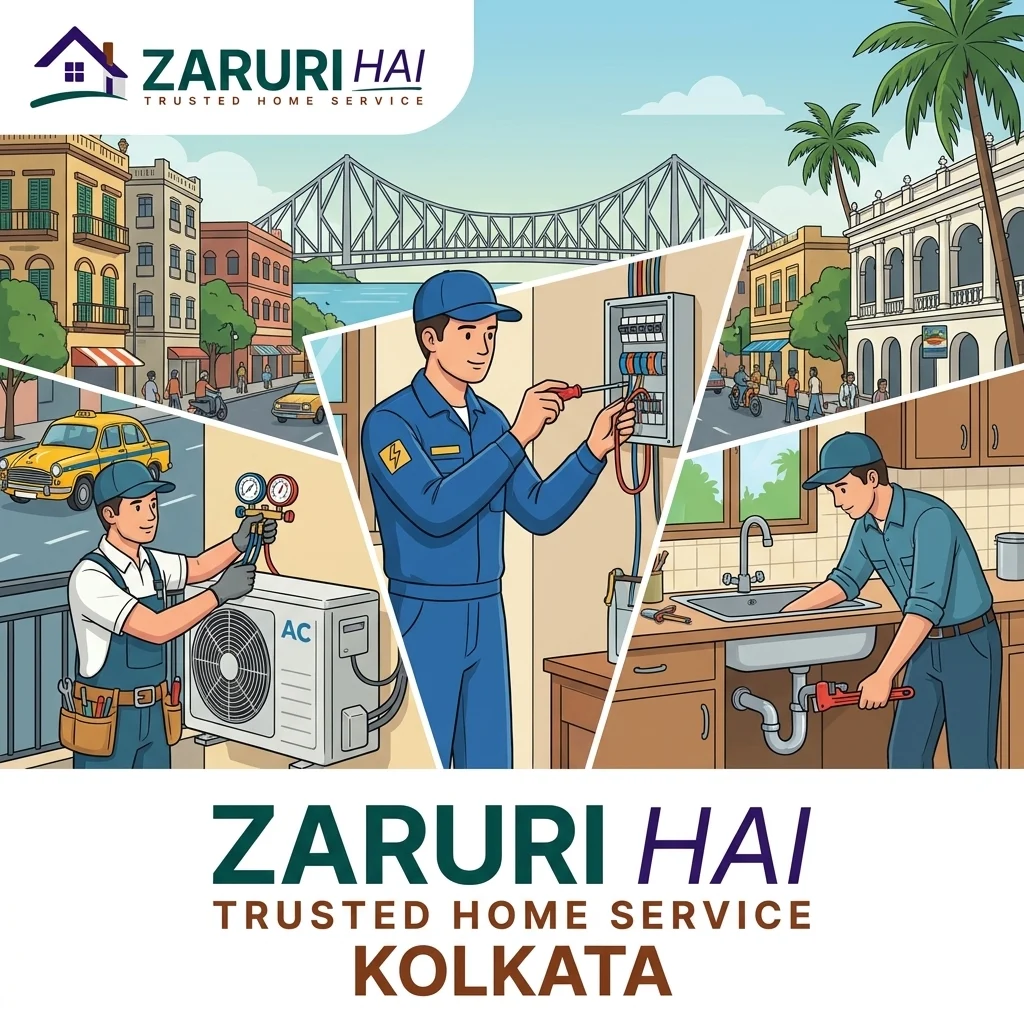 AC repair electrician plumber services in Kolkata by Zaruri Hai