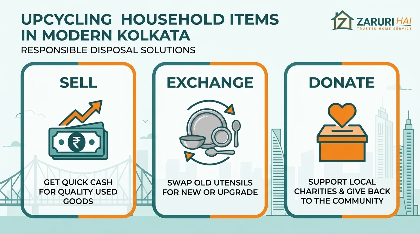 Sell Your old clothes 4 Sell, exchange for utensils, or donate old clothes on the Zaruri Hai app