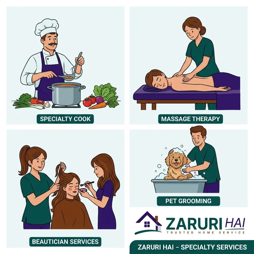 On-demand cook and women massage service in Kolkata by Zaruri Hai