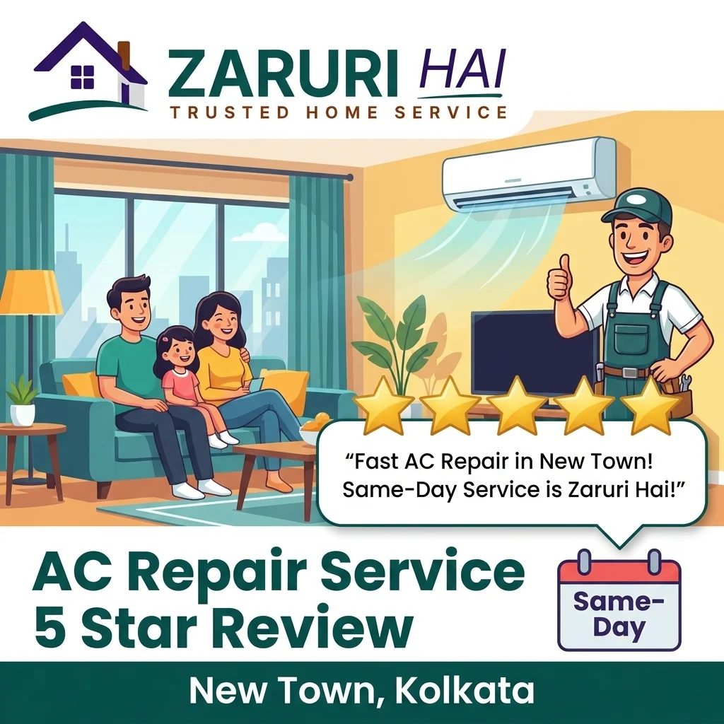 Zaruri Hai AC repair service 5 star review New Town Kolkata