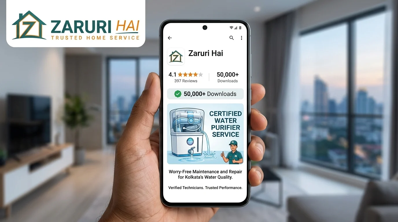 Water purifier service 7 Zaruri Hai app rated 4.1 stars with 50,000+ downloads