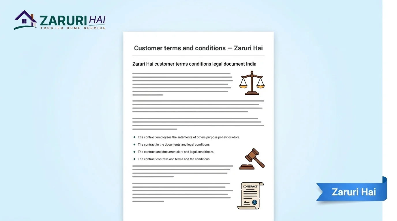 Zaruri Hai customer terms conditions legal document India