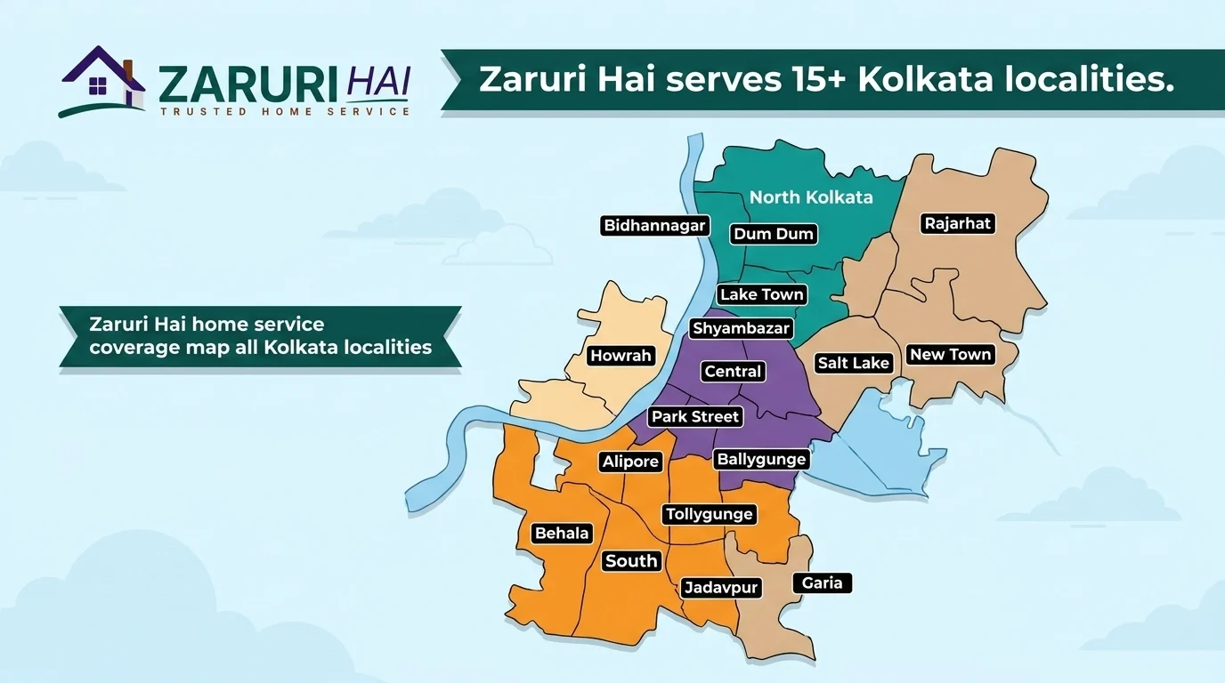 Zaruri Hai home service coverage map all Kolkata localities